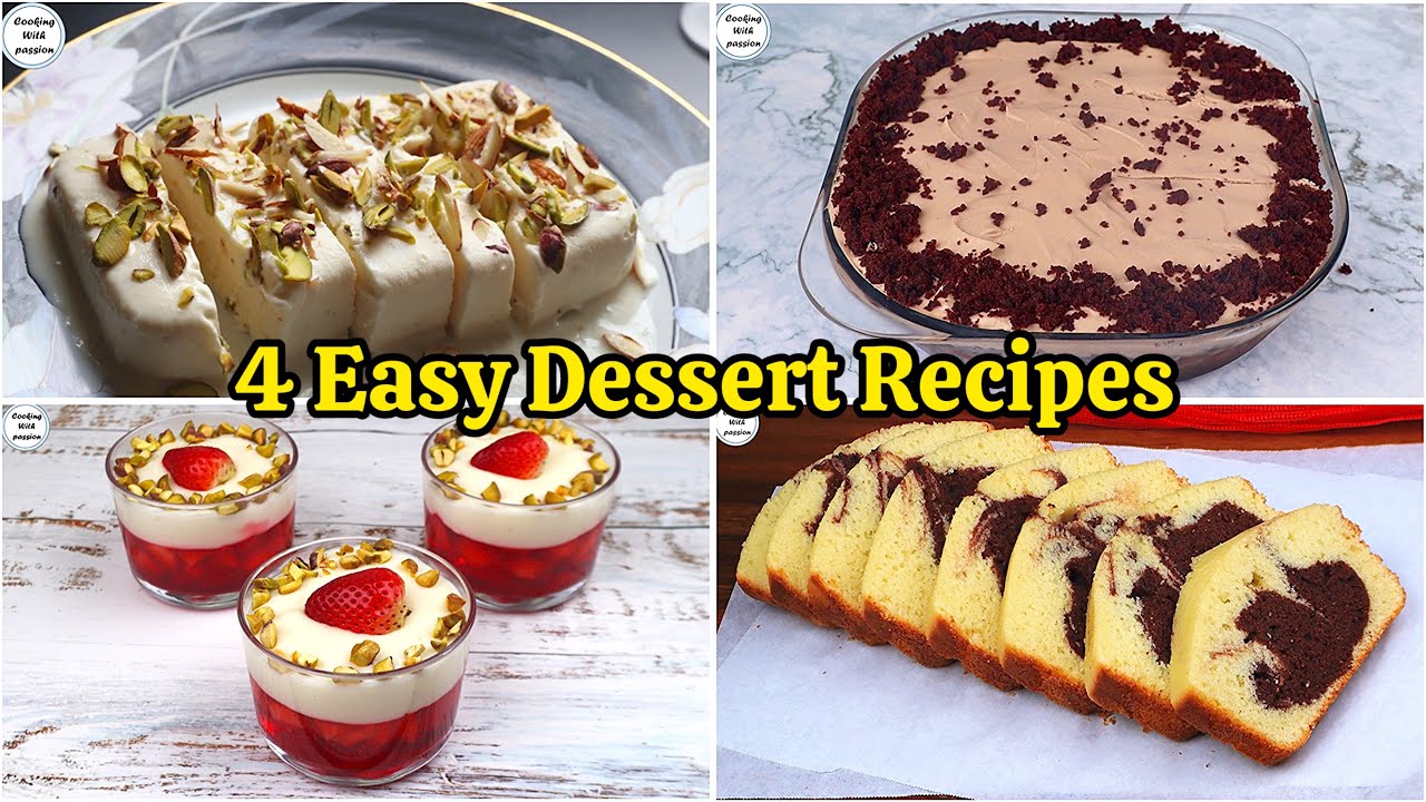 4 Easy Dessert Recipes for Eid Dawat Menu by Cooking With Passion Chocolate Milk Cake Dessert, Kulfa