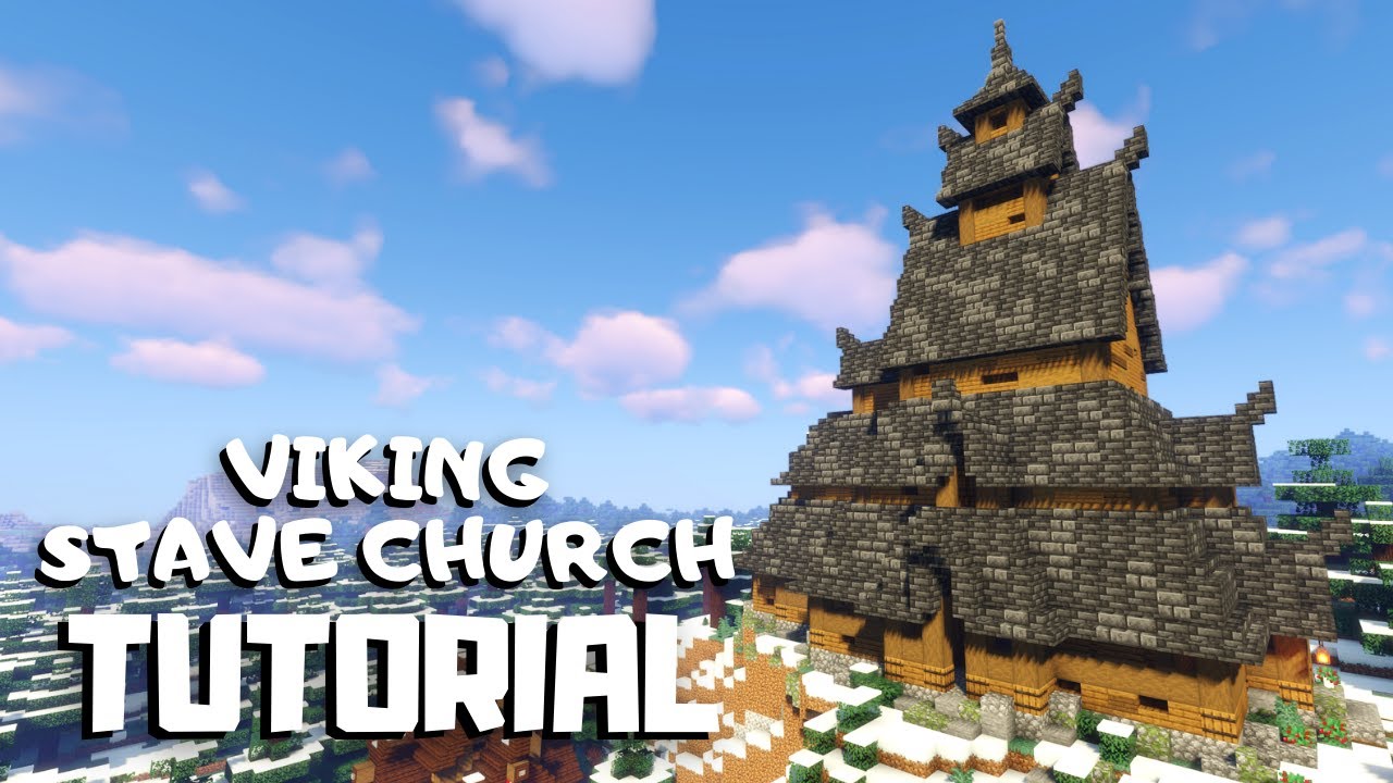 Minecraft: Как построить ставку викингов (руководство по снежной деревне викингов)