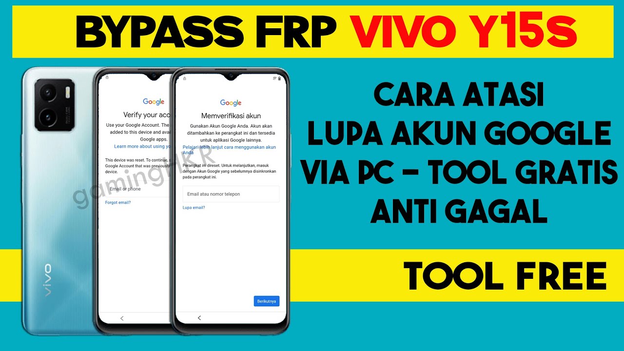 Cara Atasi Lupa Akun Google Vivo Y15s - Bypass FRP Vivo Y15s via PC (Tool Gratis) Free!