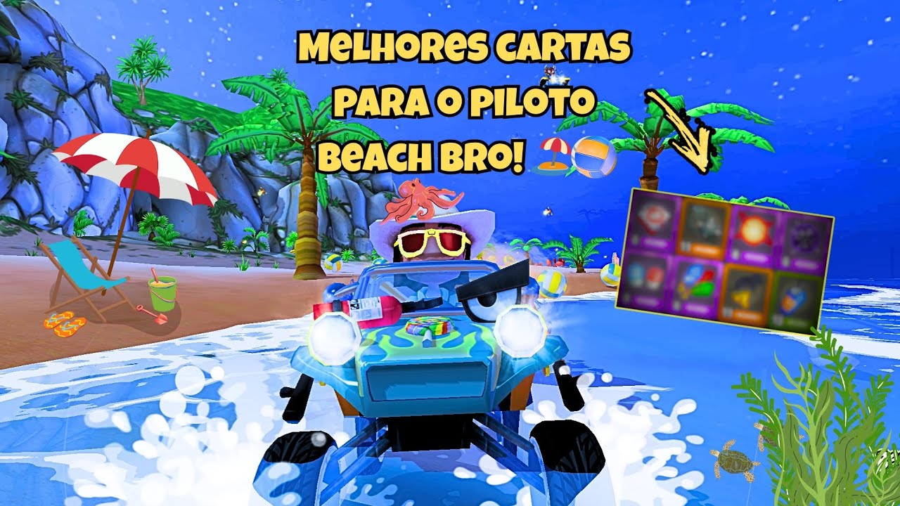 O DECK PERFEITO DE CARTAS PARA GANHAR COM O BEACH BRO!🏖️🃏-Beach Buggy racing2 #bbracing2 #cartas