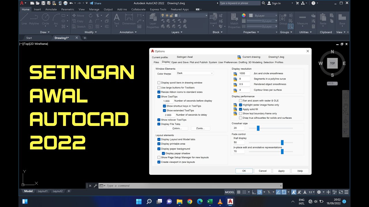 SETTINGAN AWAL AUTOCAD 2022 LENGKAP! - AutoCAD Tutorial Bahasa Indonesia