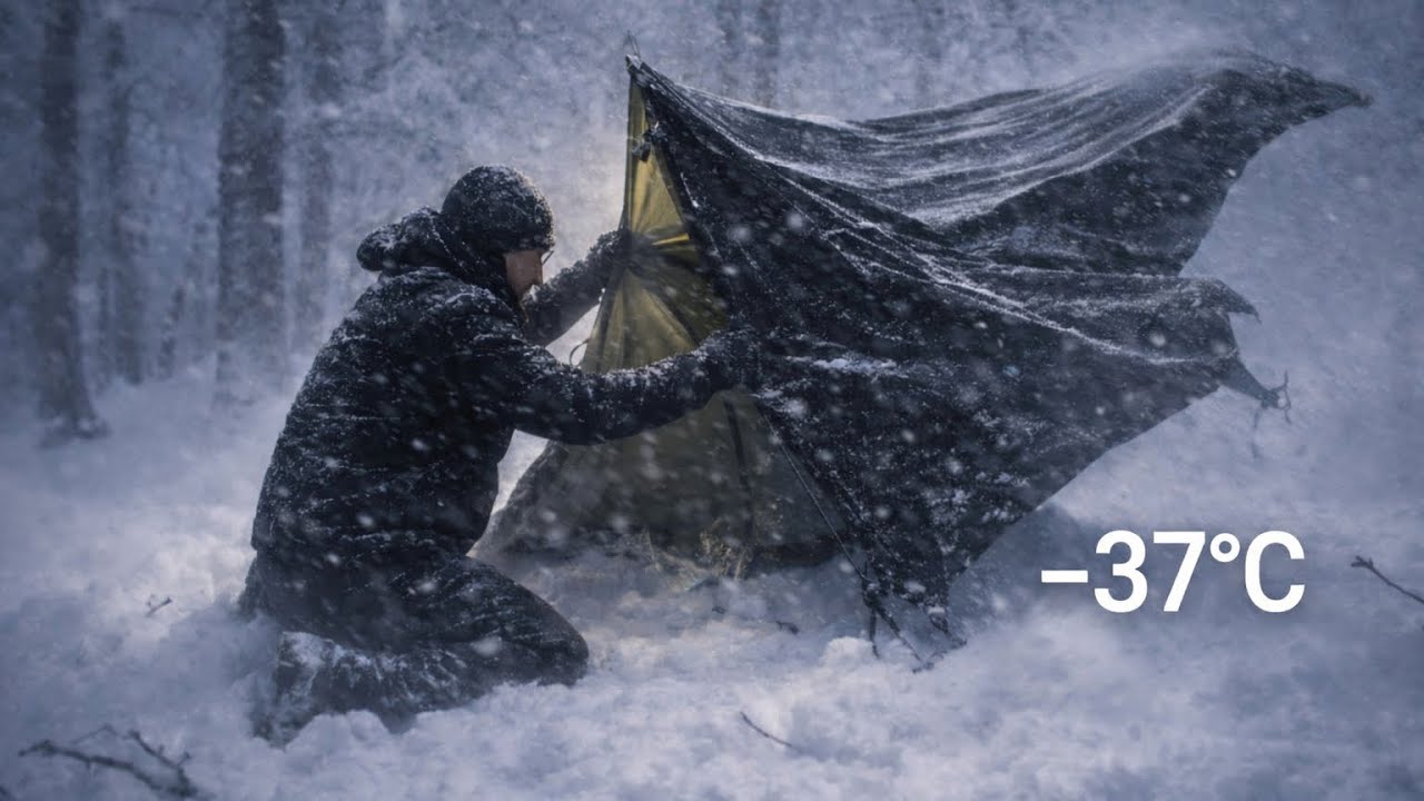 Surviving -37°C in a Snowstorm Without a Tent or Sleeping Bag!