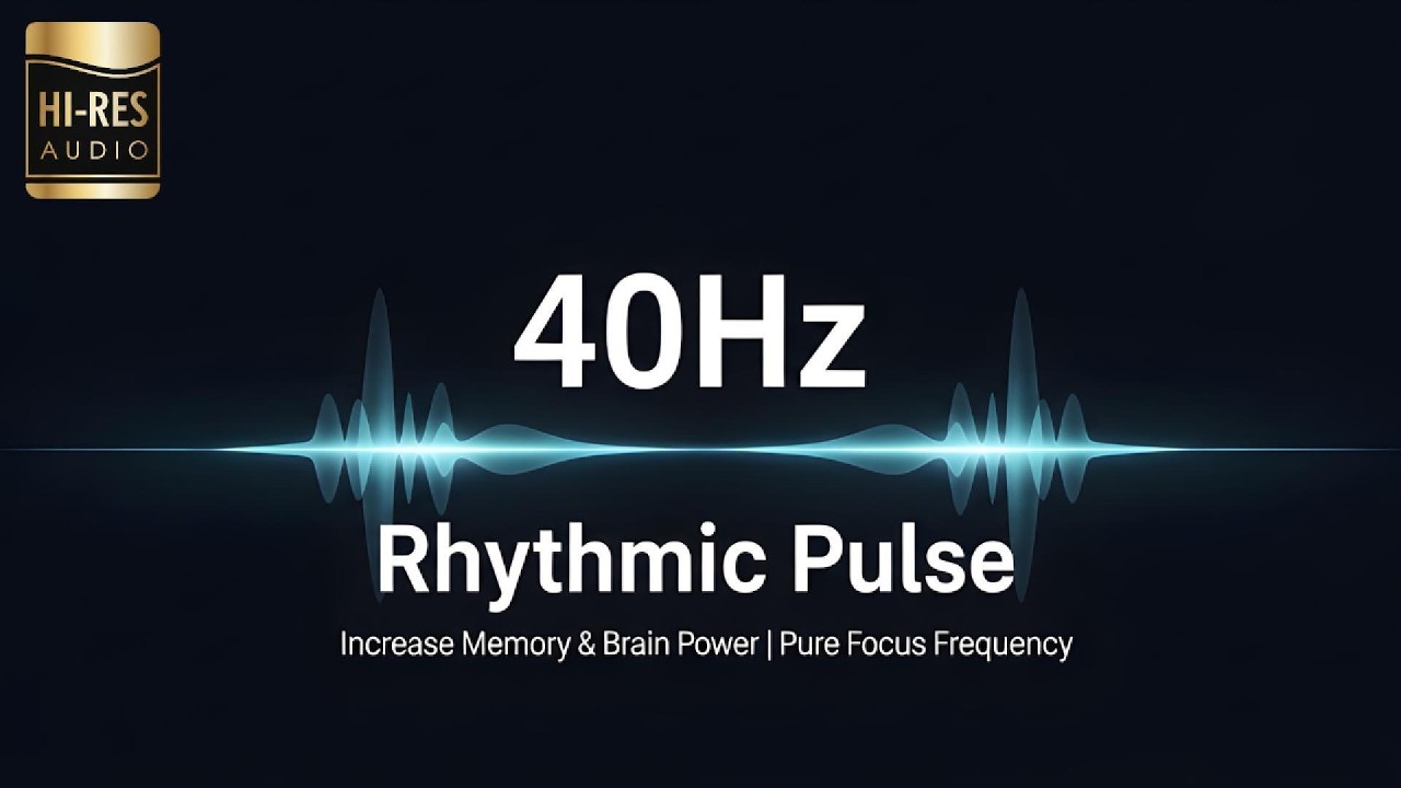 40Hz Rhythmic Pulse | Increase Memory & Brain Power | Pure Focus Frequency