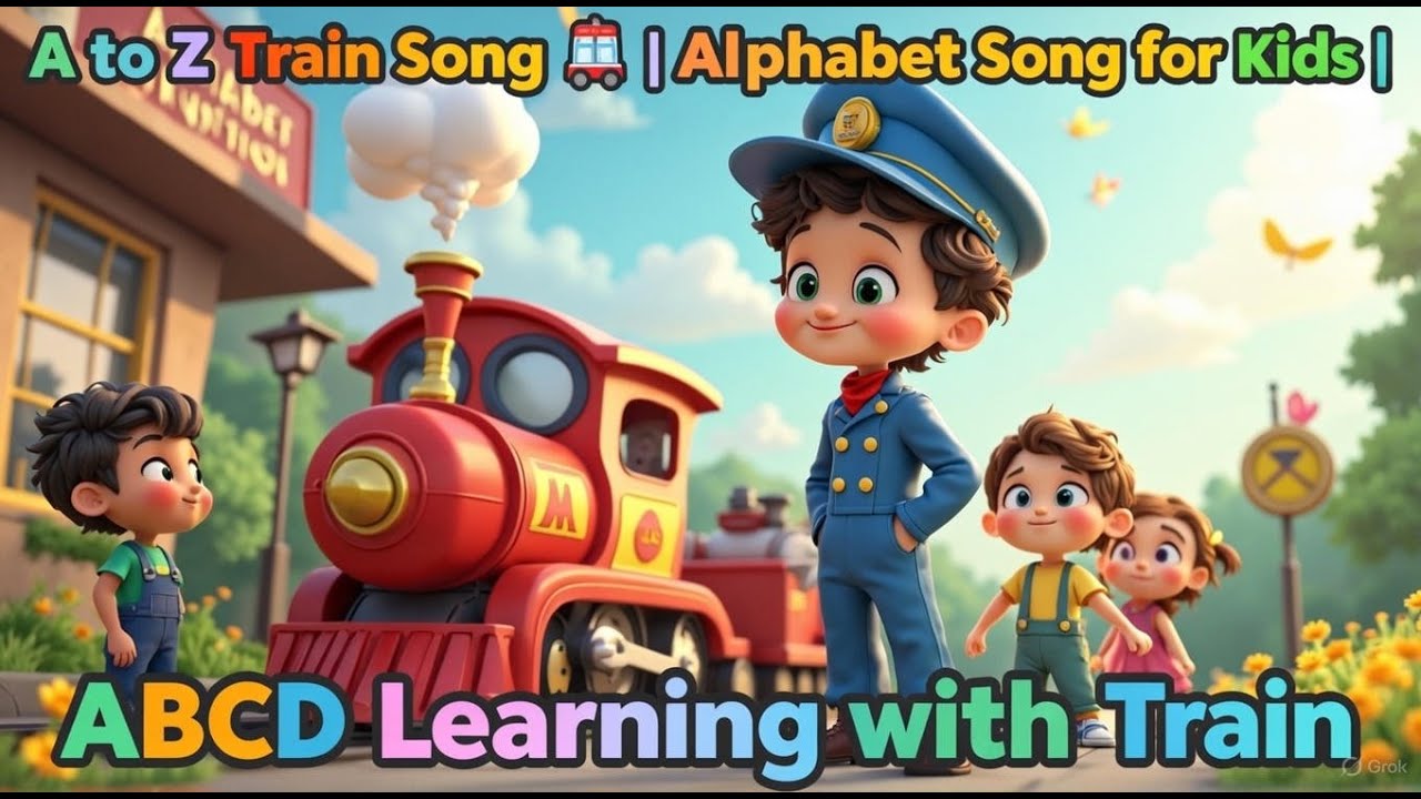 A to Z Train Song 🚆 | Alphabet Song for Kids | ABCD Learning with Train