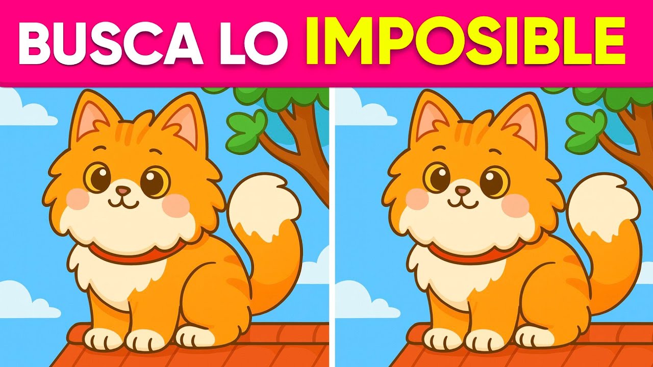 ¿Puedes ver las 3 DIFERENCIAS?🐱🍊👵🏻 10 DESAFÍOS Visuales para MENTES RÁPIDAS 🧠