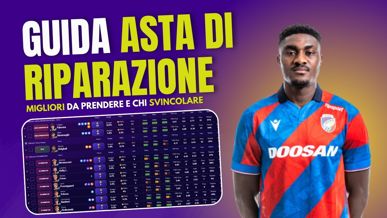 GUIDA PER L'ASTA DI RIPARAZIONE | chi SVINCOLARE, CERTEZZE da PRENDERE e le SCOMMESSE