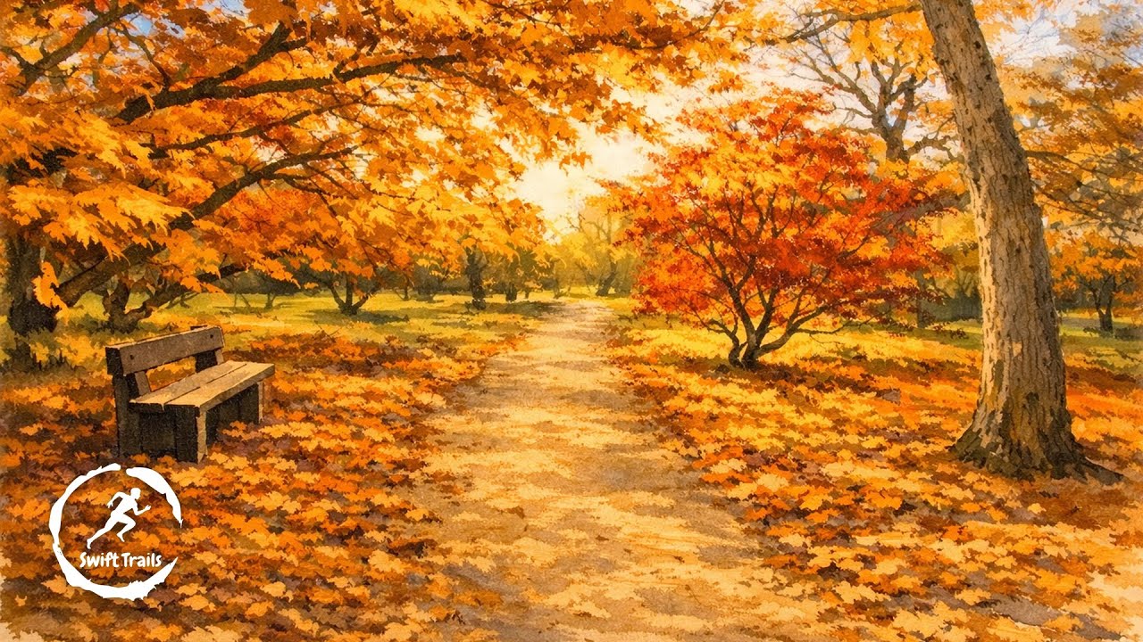 Virtual Run | Westonbirt National Arboretum in Autumn | Treadmill Running Scenery