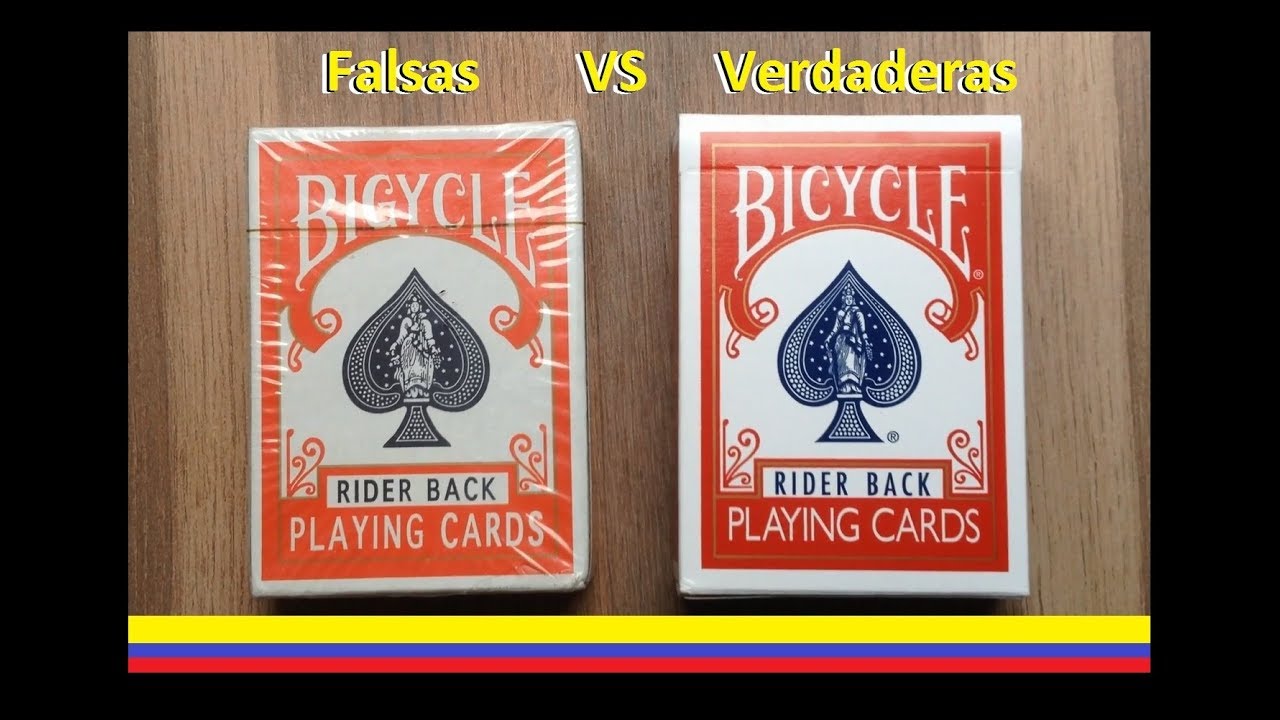 Comparacion Cartas Bicycle Originales Con Cartas Falsificadas de mala calidad Bicycle Fake Cards