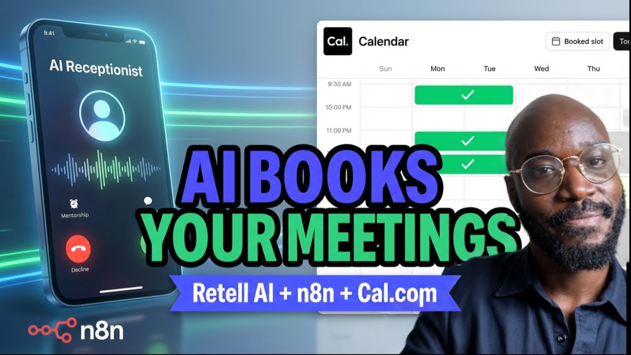 Build an AI Receptionist That Books Appointments (Retell AI + n8n + Cal.com)
