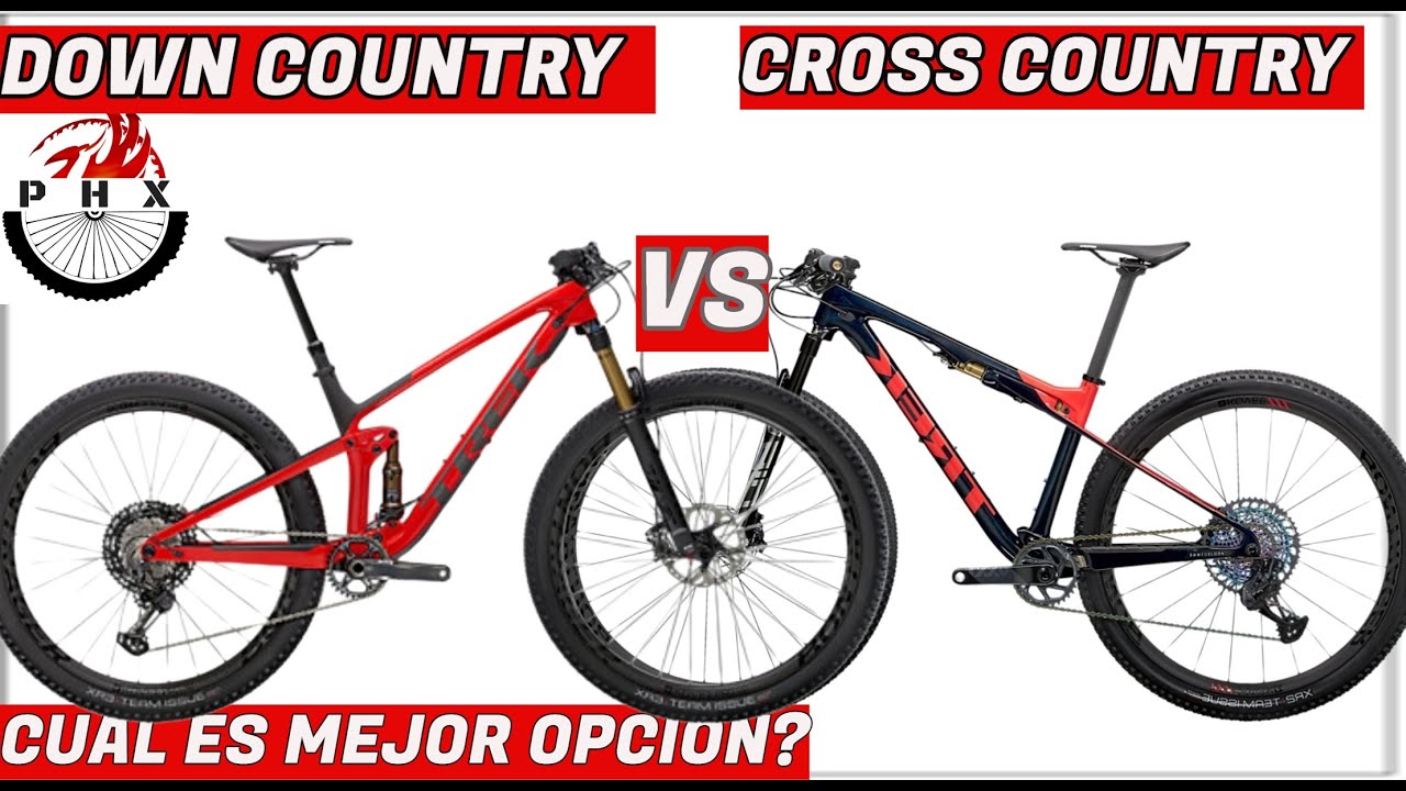 BICICLETA DOWN COUNTRY VS CROSS COUNTRY ,  DIFERENCIAS,CARACTERISTICAS /MTB,CICLISMO,
