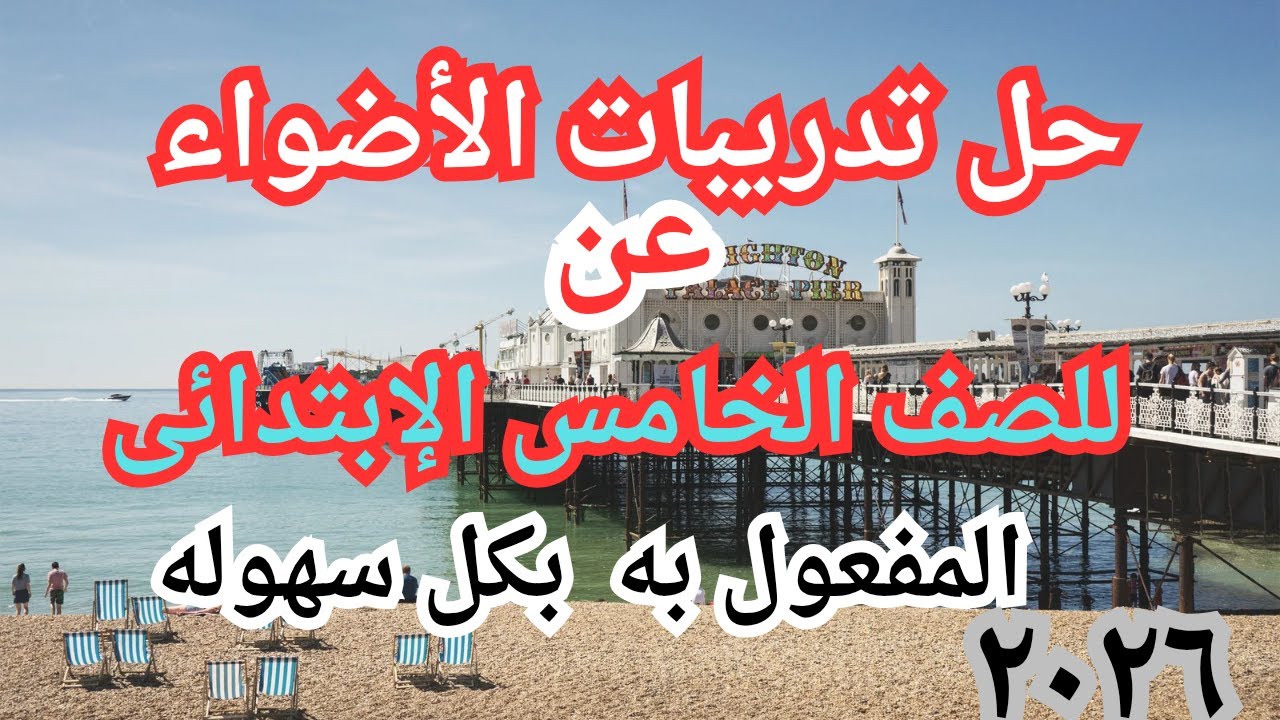 حل أسئلة المفعول به | نحو الصف الخامس الابتدائي | تدريبات كتاب الأضواء ٢٠٢٦