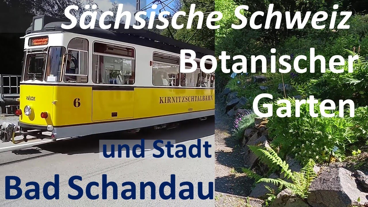 Sächsische Schweiz Bad Schandau Stadt Kirnitzschtalbahn und Botanischer Garten Elbsandsteingebirge