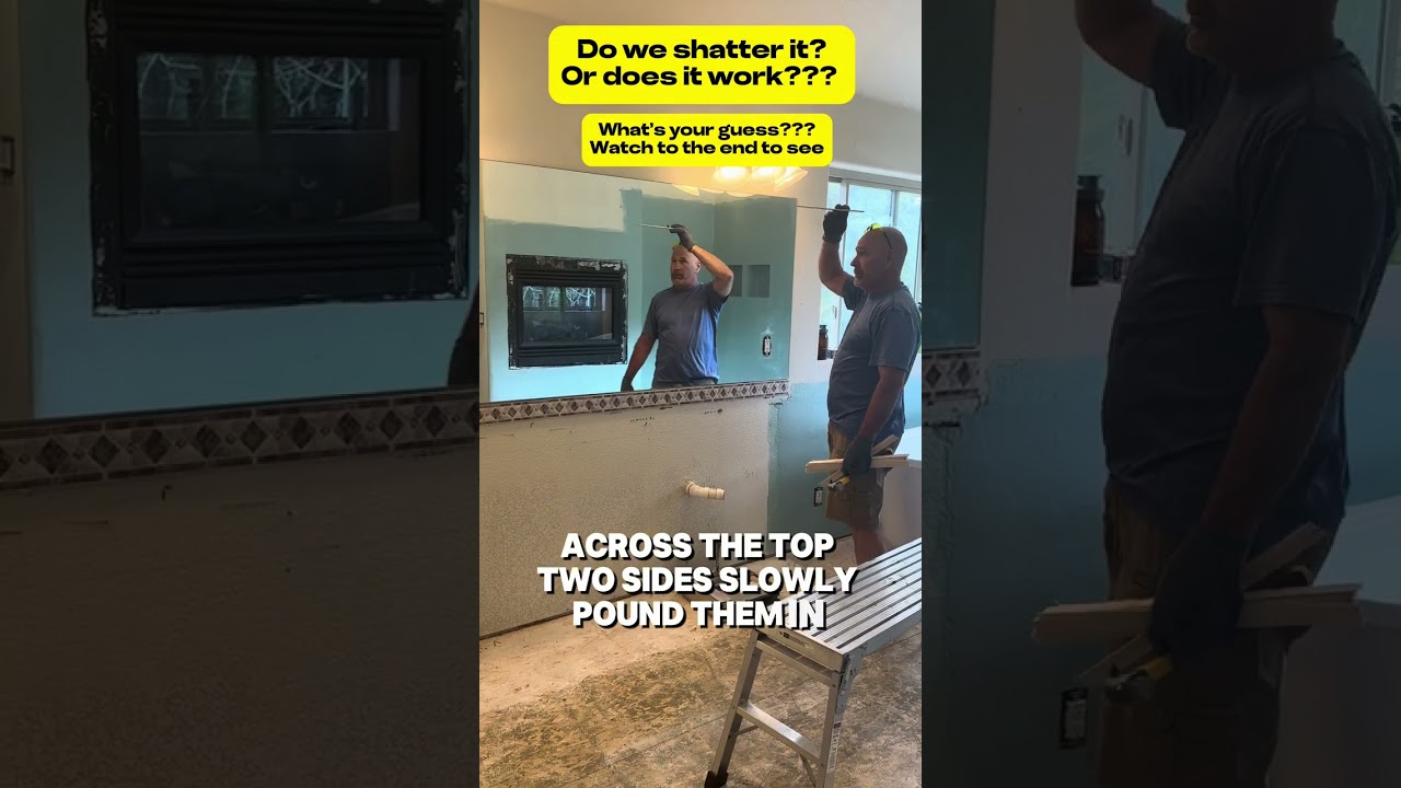 🛠️ How to Safely Remove a Large Glued Bathroom Mirror Without Breaking It 🛠️