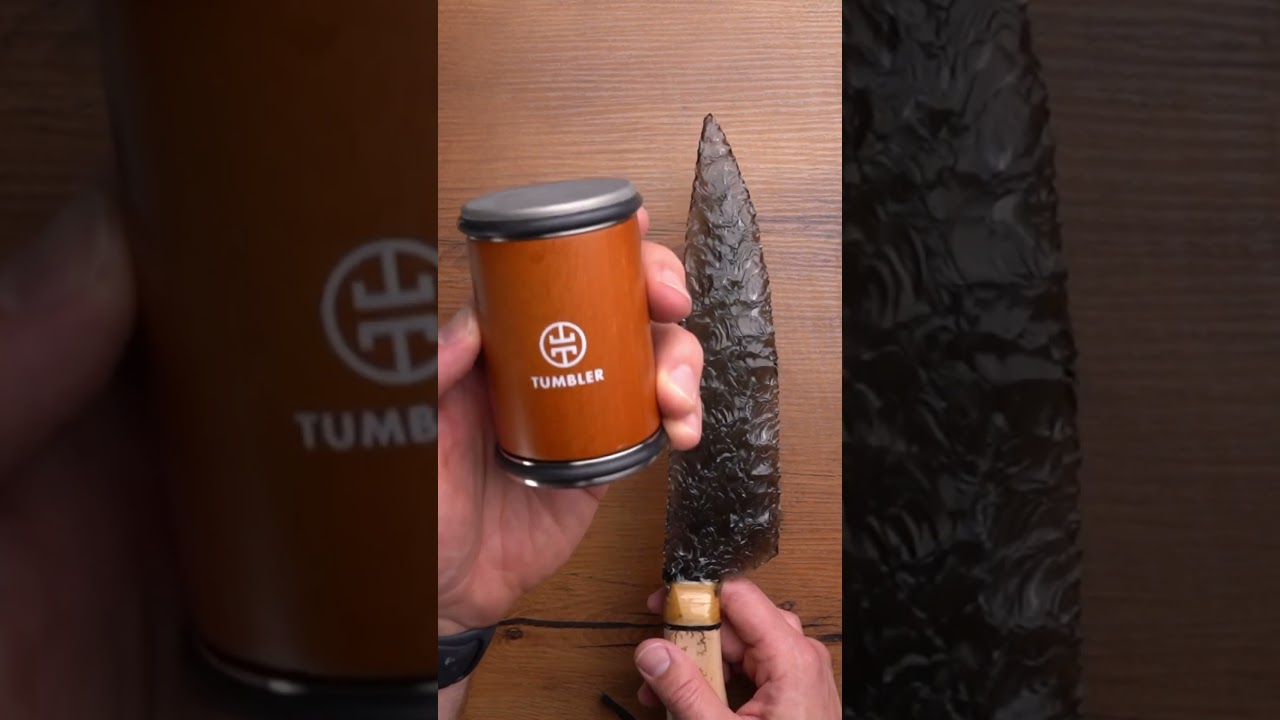 Можно ли заточить обсидиановый нож с помощью точилки Tumbler Rolling Knife Sharpener?! [Часть 2]
