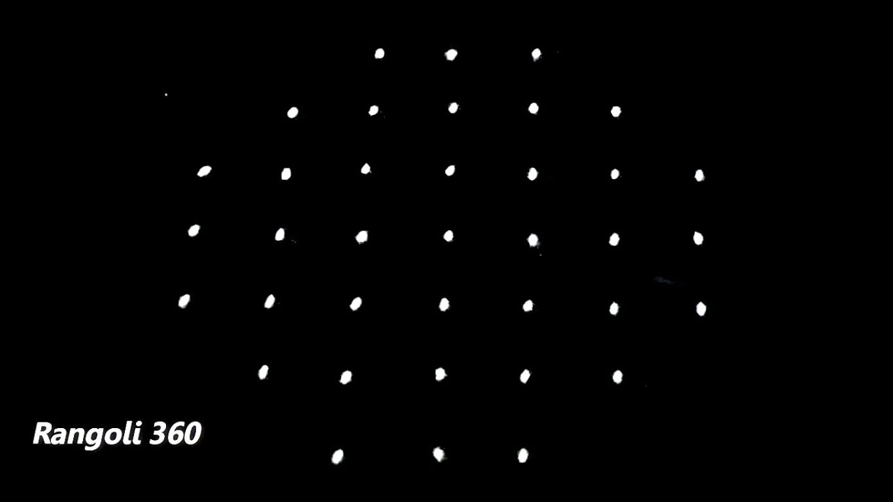 Daily Rangoli 7X3X3 dots #237 | Easy rangoli | Kolam designs | Muggulu rangoli | Rangoli 360
