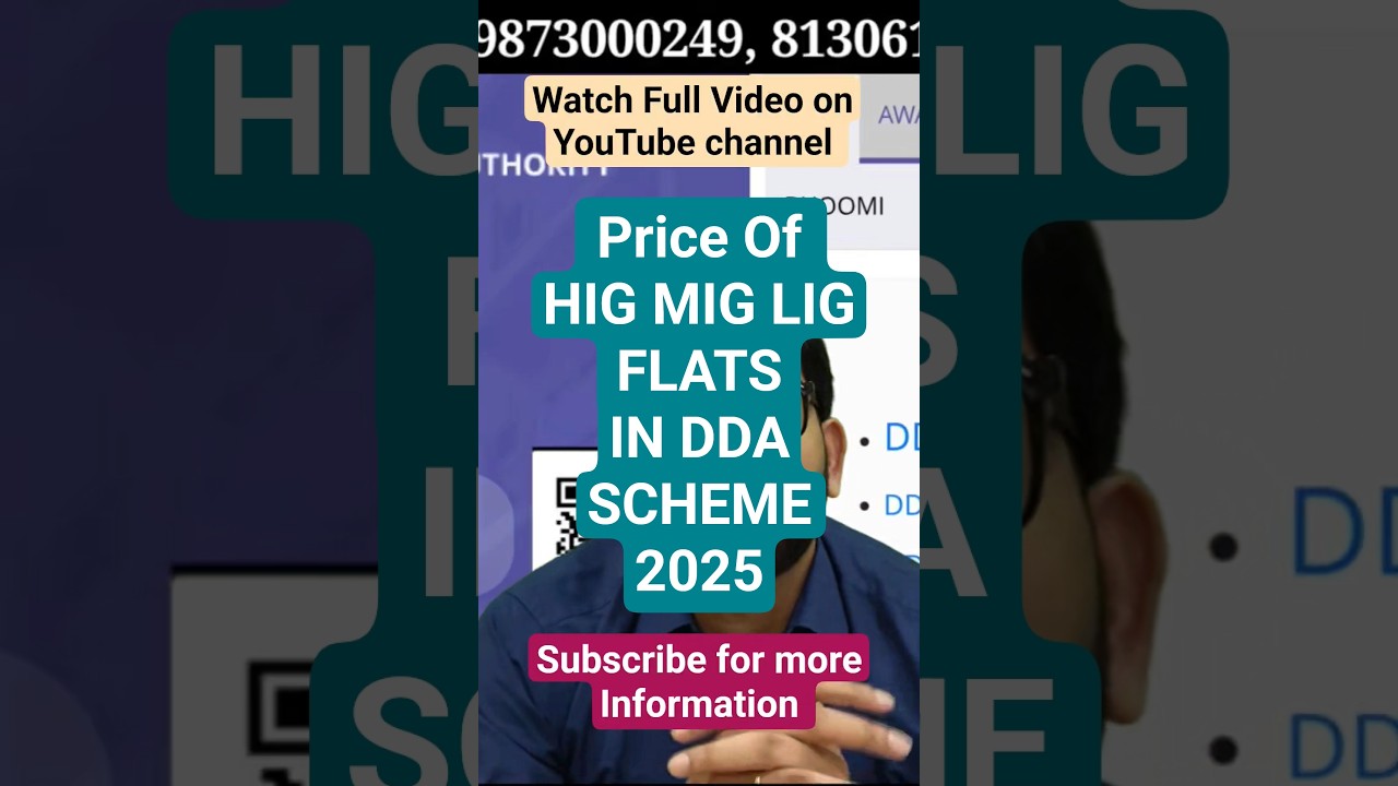Price of HIG, MIG AND LIG Flats under DDA PREMIUM HOUSING SCHEME 2025 # DDA #HOUSING SCHEME #FLATS