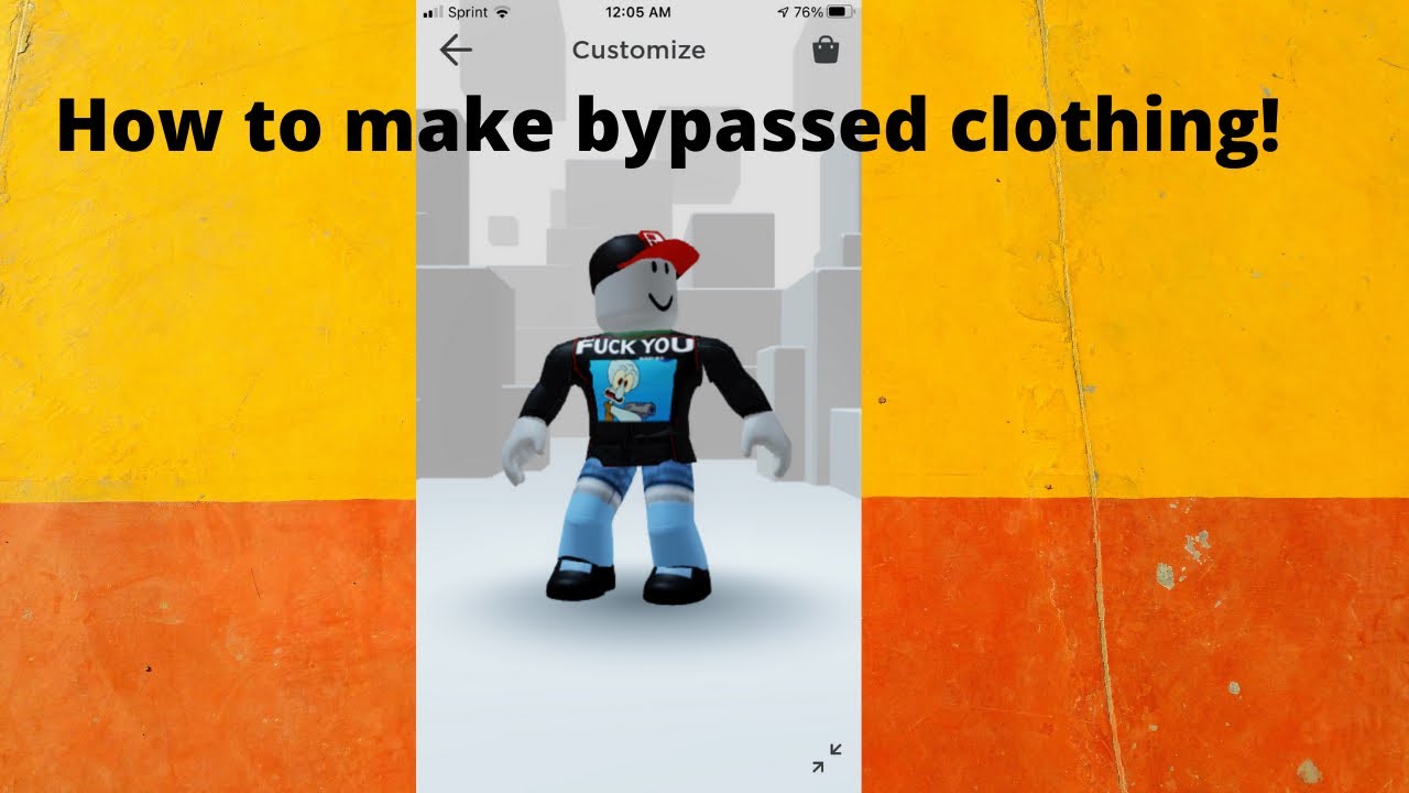 How to make bypassed shirts (roblox)