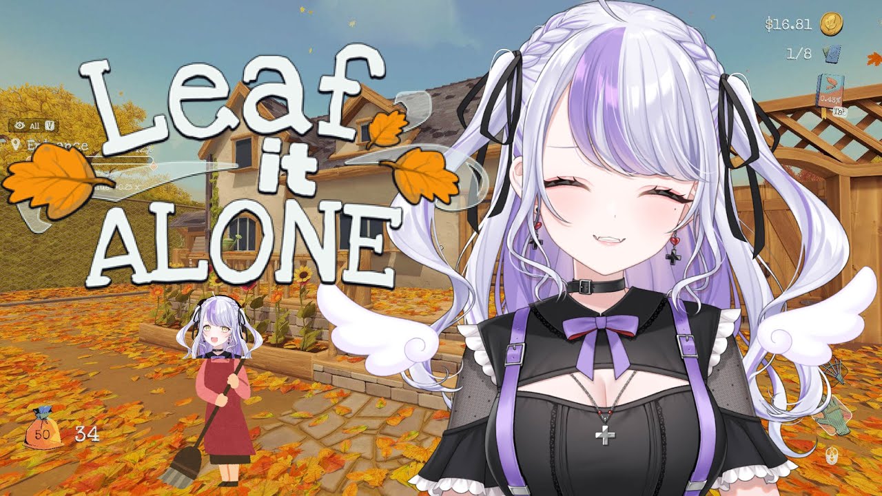 【 #雑談】初見さんも大歓迎💜落ち葉のお掃除します！Leaf it Aloneやりながらチル雑談【VVV３期生/御使ヱネ #新人vtuber 】#shortsfeed #shorts