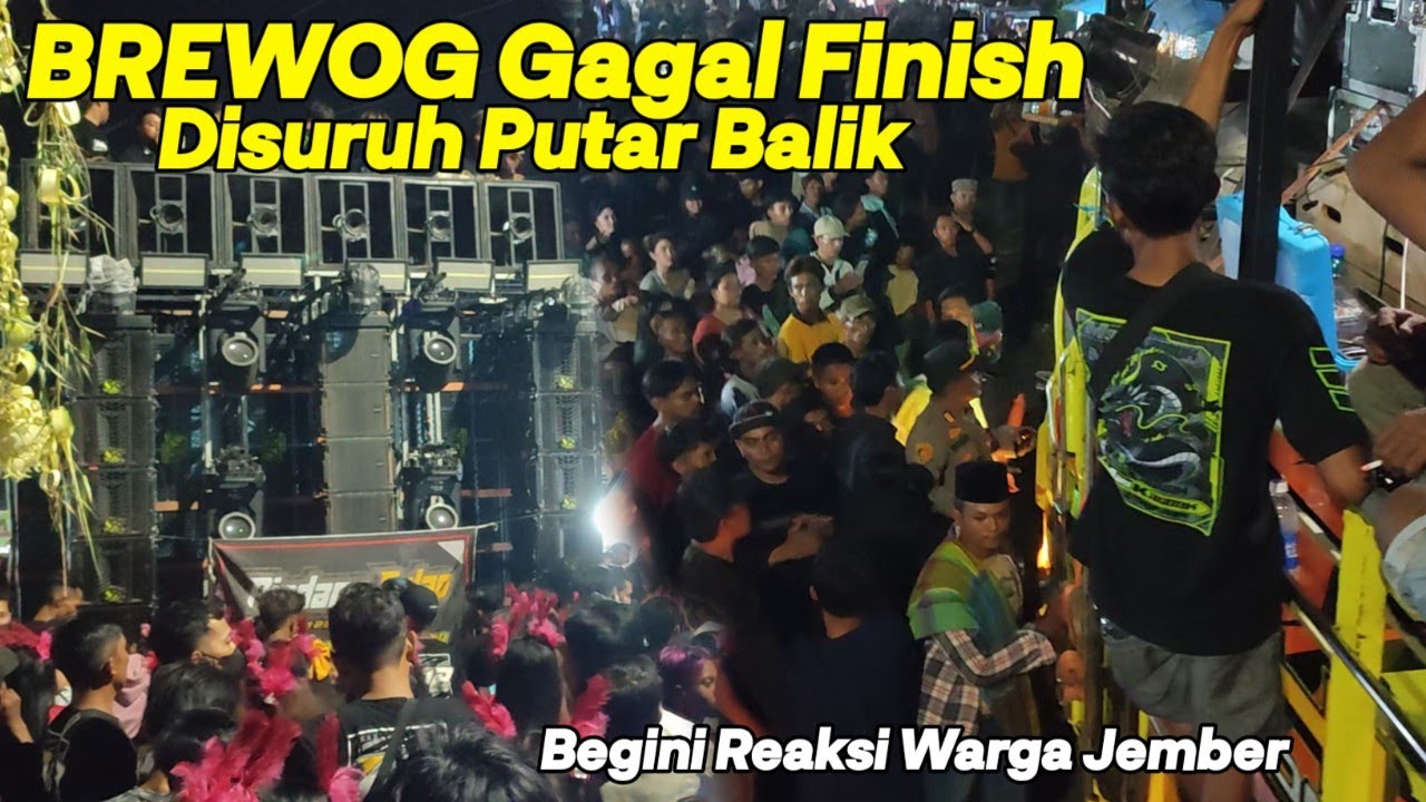 Hebohkan Warga Jember🔥 BREWOG AUDIO Gagal Finish  Disuruh Putar Balik Begini Reaksi Warga Jember