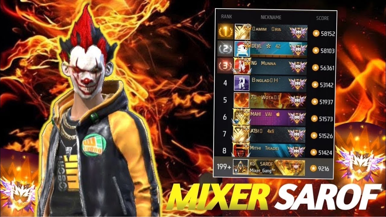 Free Fire Live = 500 Subscriber Stream!🔥#freefire #Mixer Sarof