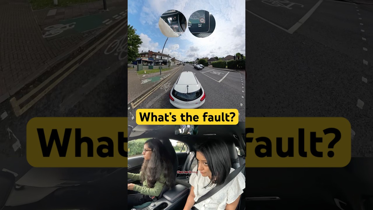 Spot the SERIOUS fault 👀 #driving #mock #test #fail #london #road #car #teacher #fyp