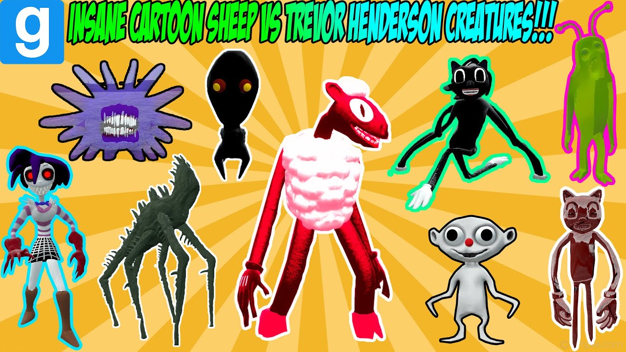 INSANE CARTOON SHEEP VS TREVOR HENDERSON CREATURES! - Garry's Mod Sandbox