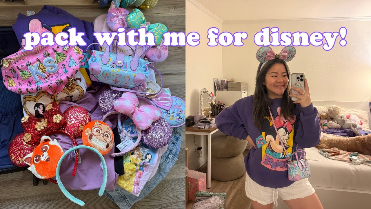 PACK WITH ME FOR DISNEYLAND! 🧳🏰 (disney outfit inspiration + what to pack for rundisney!)