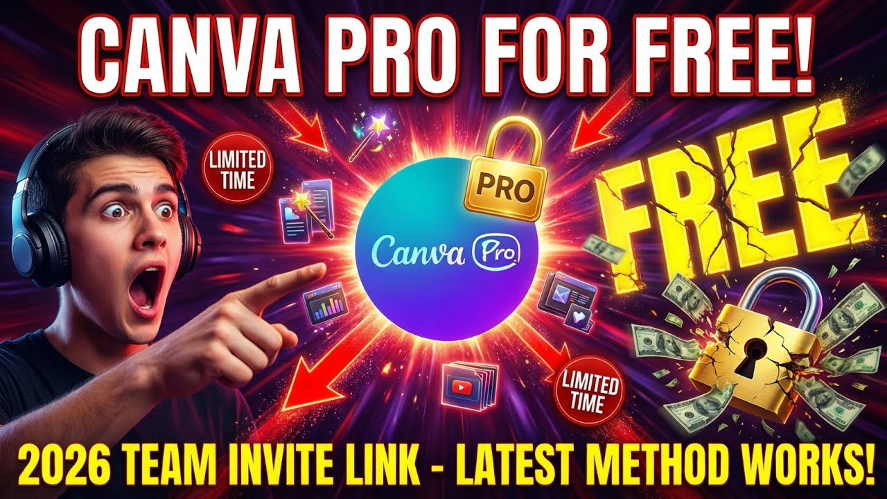 How to use canva Pro for free | Canva Pro team invite link | Canva free Latest Method 2026 |
