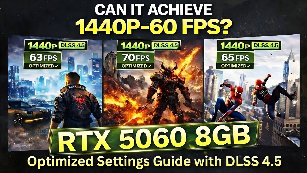 Zotac RTX 5060 8GB | Can it Run Latest Games at 1440P - 60 FPS | Optimized Settings Guide | 10 Games