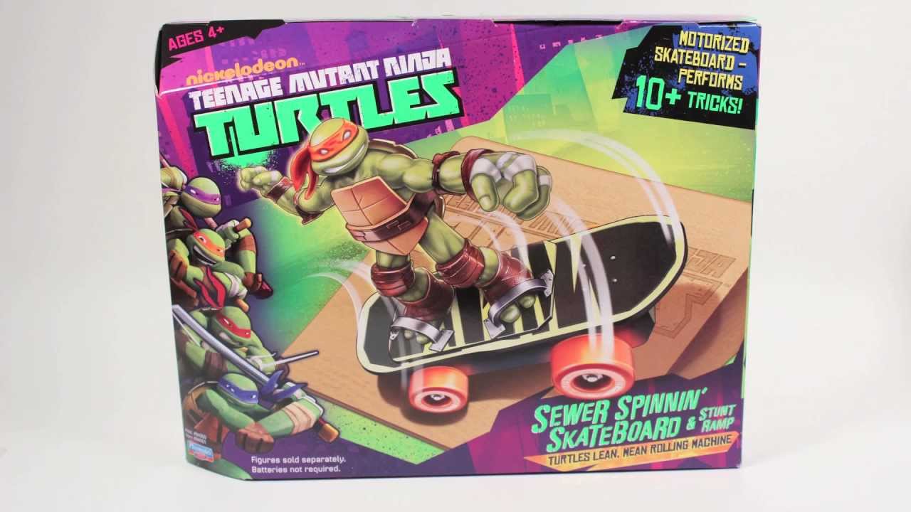 TMNT 2012 Sewer Spinnin' Skateboard Review!
