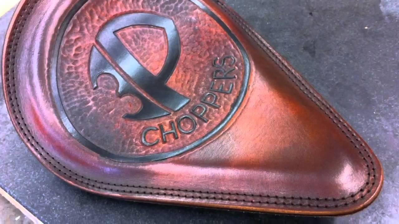 Custom leather Chopper Harley Davidson Motorcycle Seats and