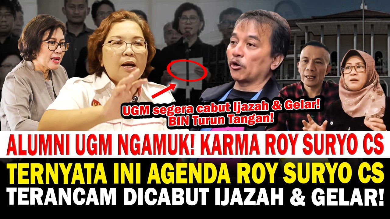 Alumni UGM Ngamuk! Ungkap Agenda Tersembunyi Roy Suryo cs, Segera BIN Turun Tangan?