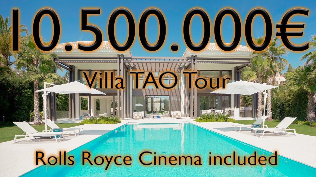 Inside a €10,500.000 MARBELLA MEGA MANSION with a Massive Movie Theater! Rolls-Royce Style | GERMAN