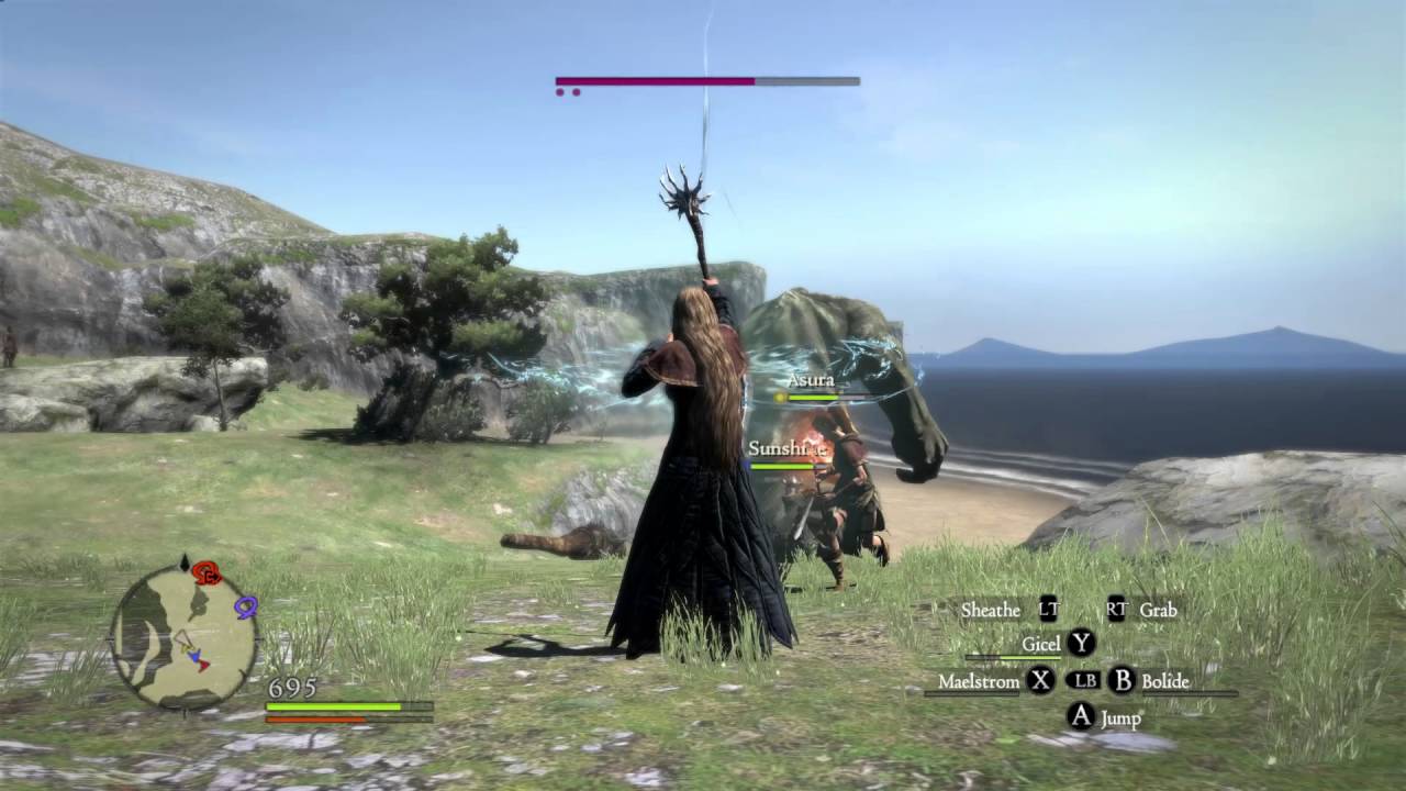 Dragon's Dogma: Sorcerer vs. Cyclops and Bandits