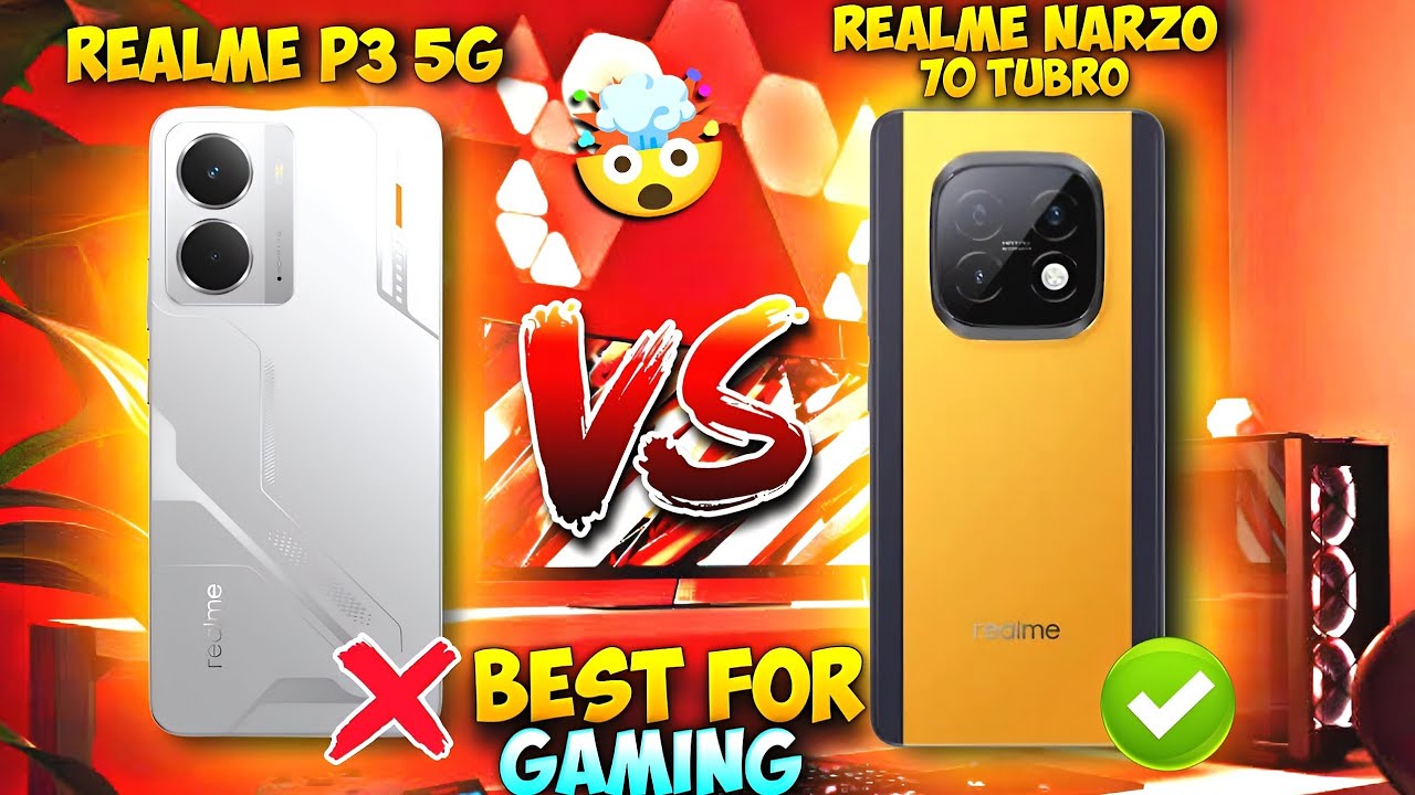 REALME P3 5G ❌ VS REALME NARZO 70 ✅ TURBO ||  BEST PHONE UNDER 15,000 ❓ || Free fire 😱 Red War