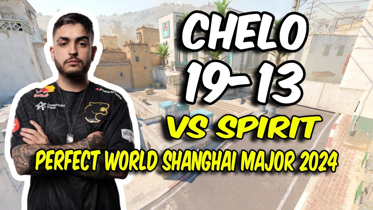 CS2 POV FURIA chelo (19/13) vs Spirit (Dust2) @ Perfect World Shanghai Major 2024