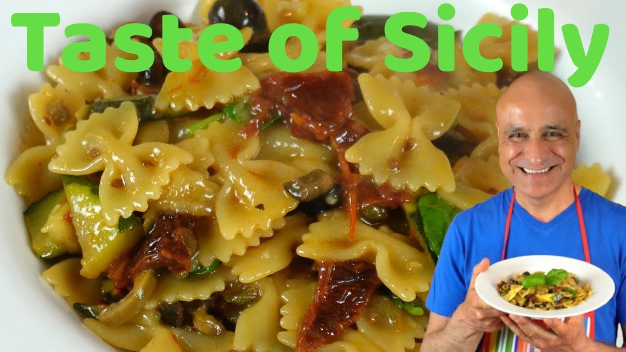Sicilian Butterfly Pasta with Zucchini and Sundried Tomatoes | TortellinoTime