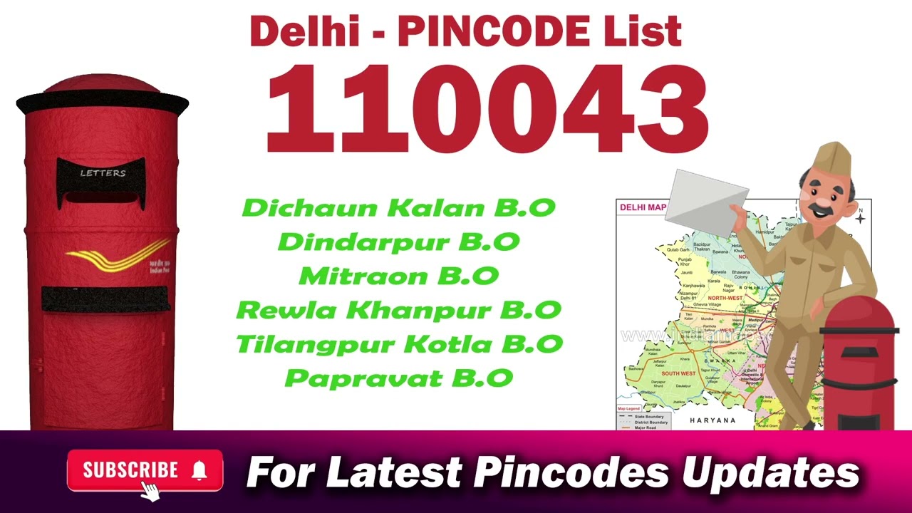 Mitraon Delhi Kod PIN 110043 Kod PIN Mitraon