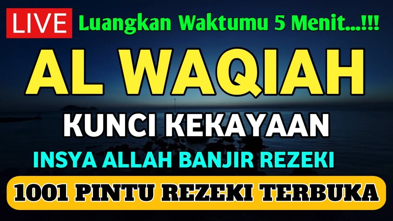 DZIKIR PENARIK REZEKI AGAR HIDUP BERKAH | SURAH AL WAQIAH PELUNAS HUTANG