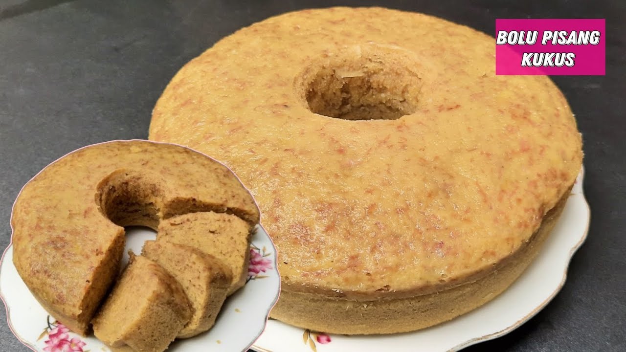 Resep BOLU PISANG KUKUS 2 TELUR Tanpa Mixer,Olahan Pisang,