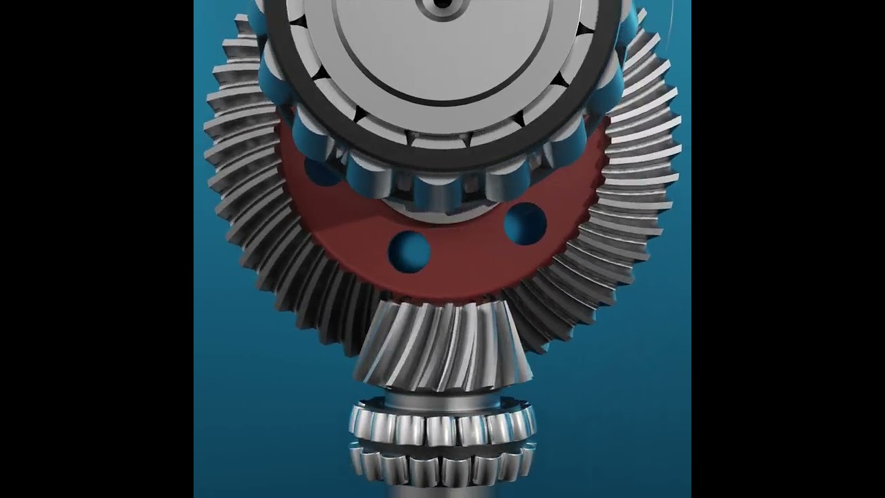 Spiral Bevel Gears Animation #gear #animation #blender #cycles #render #solidworks #grabcad