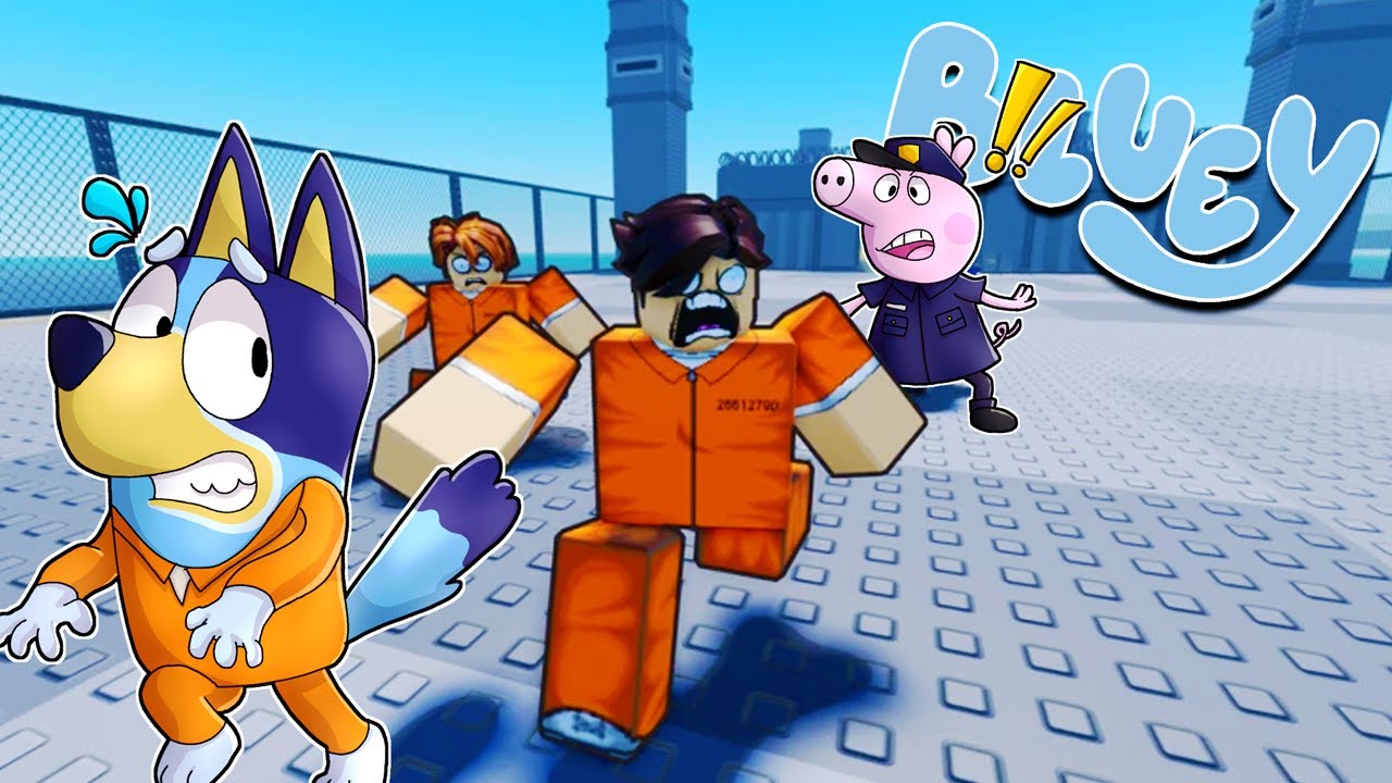 BLUEY y PEPPAPIG ATRAPADAS en la PRISION | Las Aventuras de BLUEY en ROBLOX!