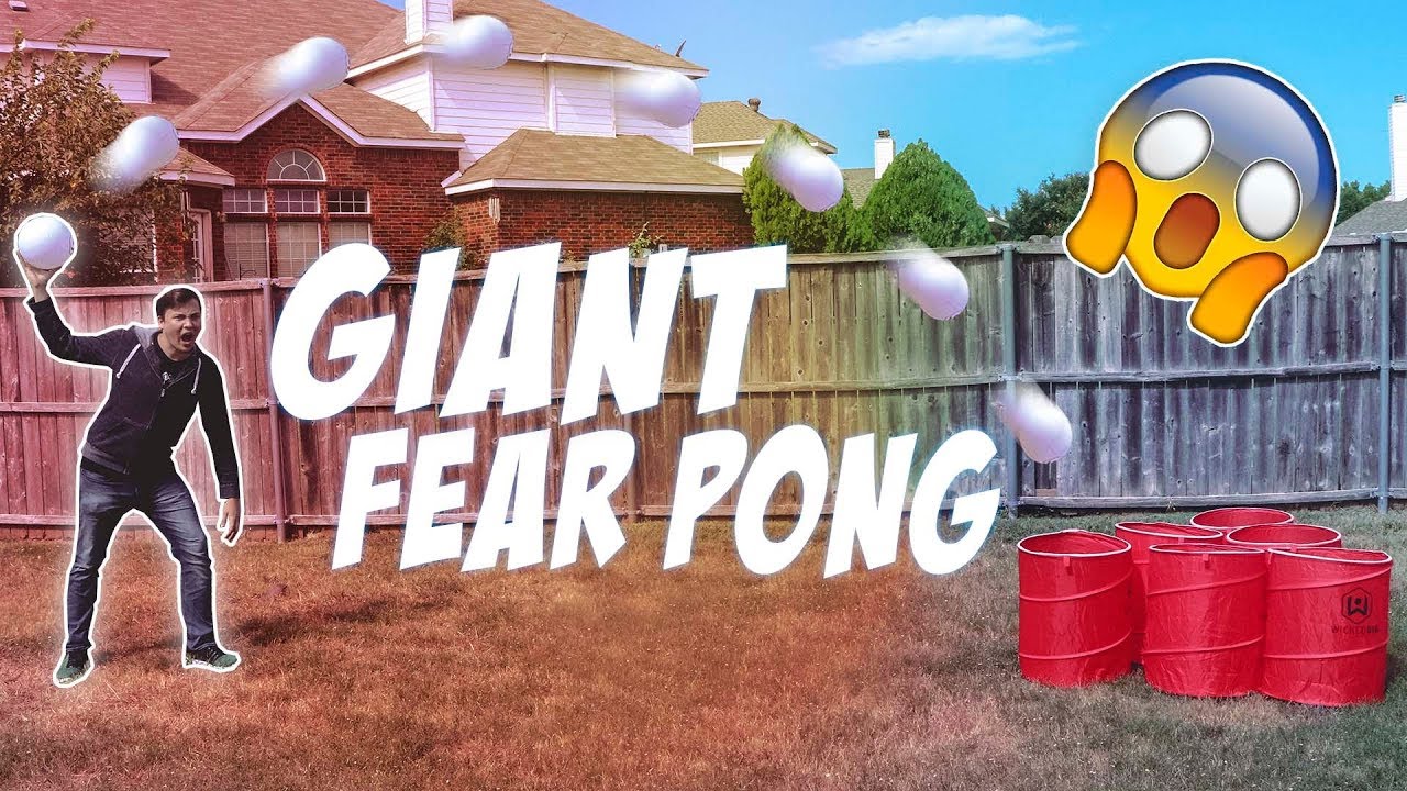 GIANT FEAR PONG WITH MY BOSS !?