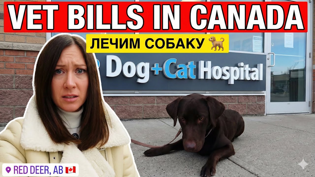 VET VISIT IN RED DEER 🇨🇦 Dog + Cat Hospital: Ear Infection Cost | Лечим нашего лабрадора | 2026