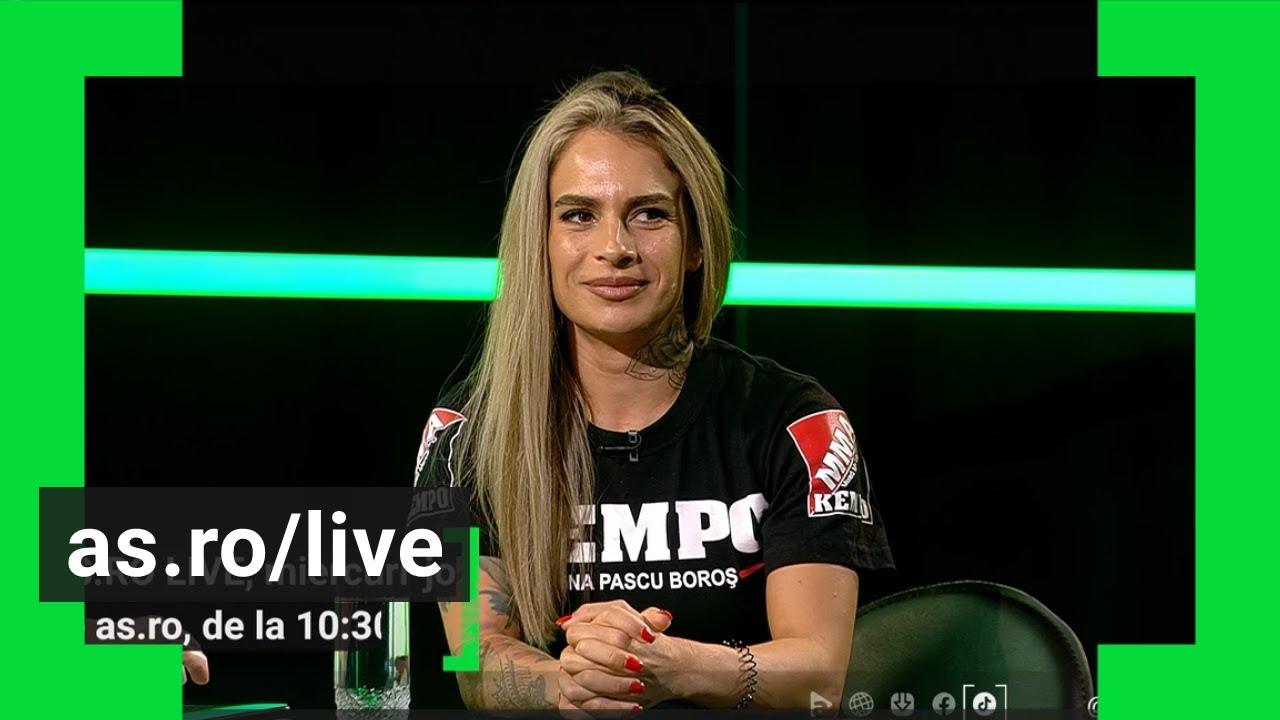 Alina Pascu la AS.ro LIVE, partea a 2-a. ”Am Kempo tatuat pe umăr, e pe viață”