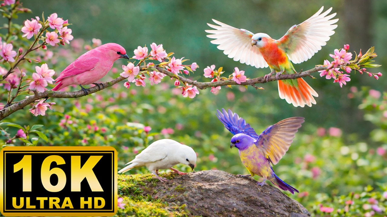 Spring Bird Sounds with Healing Piano ~ Relaxing Music for Relaxation, Stress Relief & Mindfulness🥀
