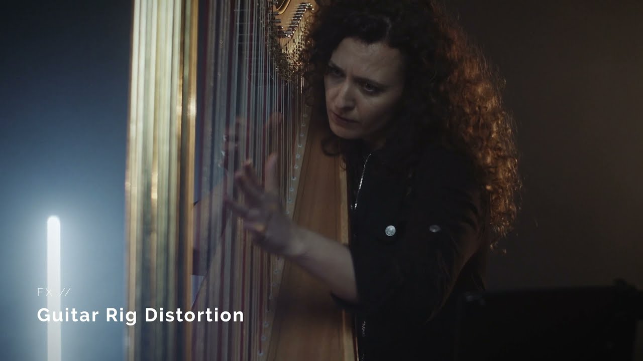 electro-acoustic harp // Guitar Rig Distortion