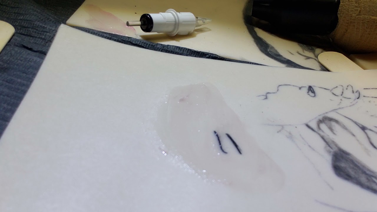 Reelskin synthetic tattoo skin takes ink like a sponge!