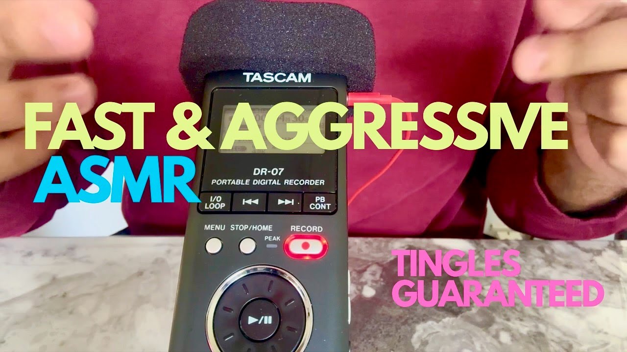 ASMR Fast and Aggressive Triggers (mouth sounds, hand movements, trigger words, tingles)