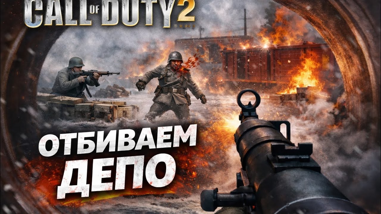 ОТБИВАЕМ ДЕПО,  прохождение call of duty 2 на эмуляторе #callofduty #callofdutymobile #emulator #fyp